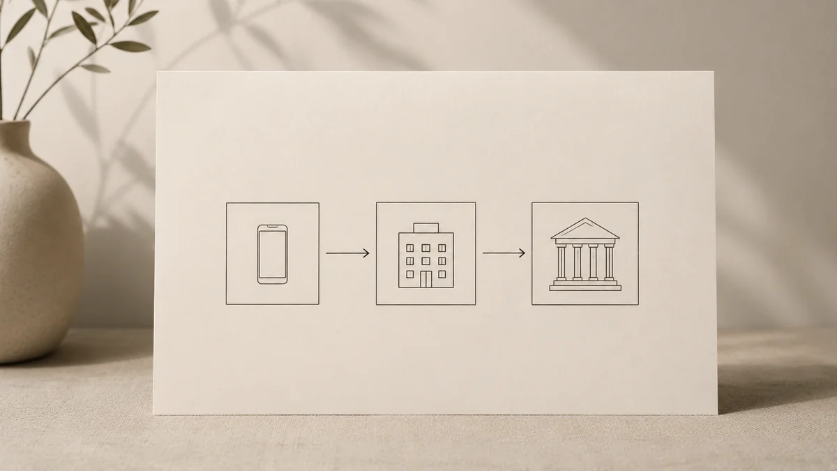 Dokumen reksa dana, diagram portofolio, dan kalkulator