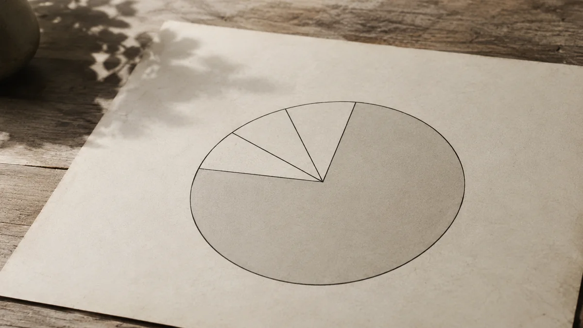 Dokumen reksa dana, diagram portofolio, dan kalkulator